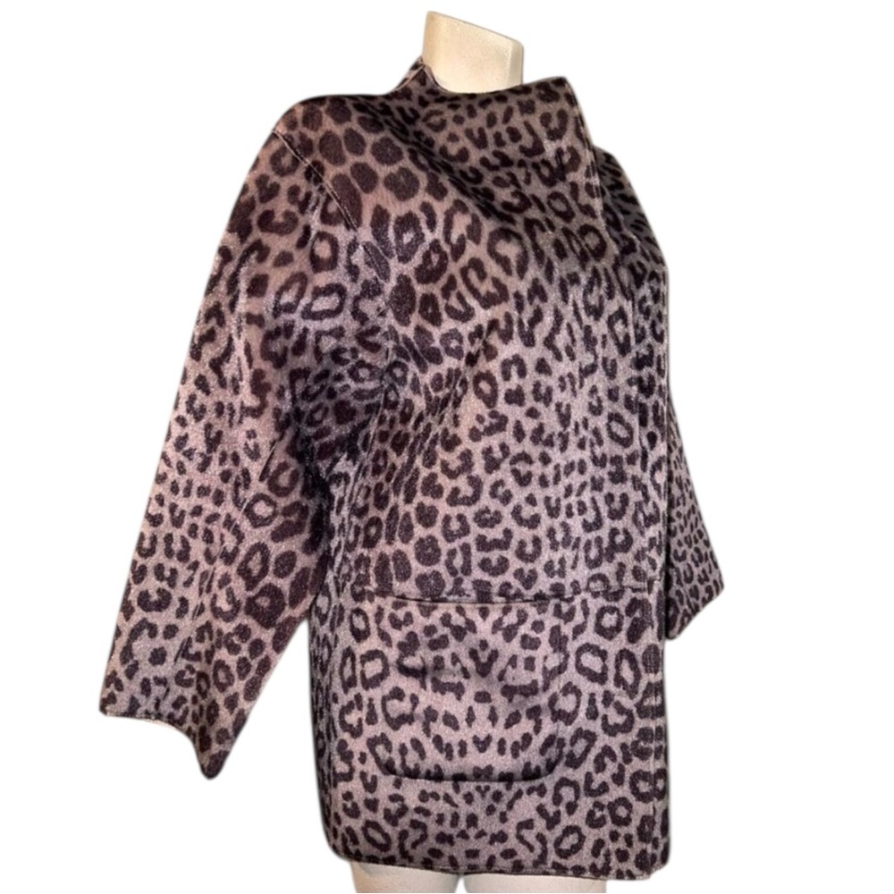 MUNTHE Giho Women's Raw Edge Faux Fur Reversible Relaxed Fit Jacket, sz S/M